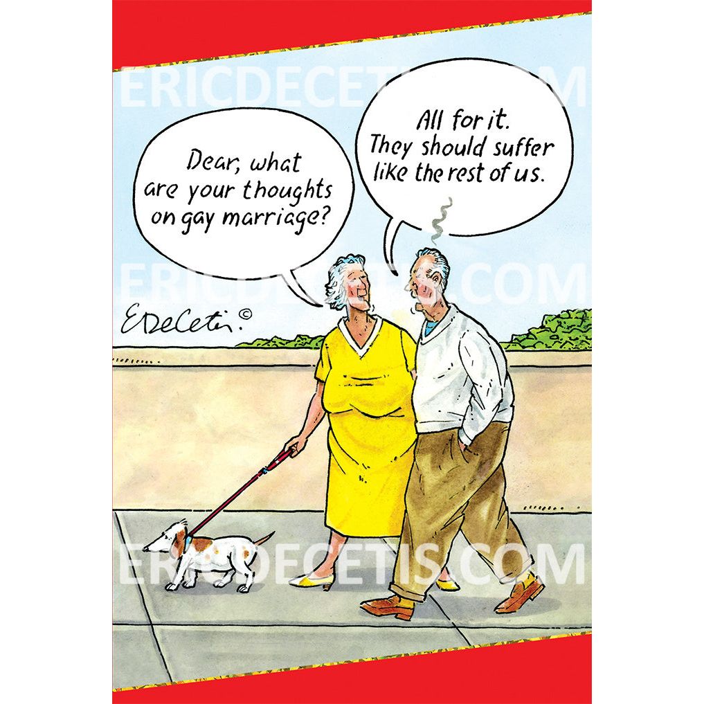Gay Marriage Suffer Anniversary Card Eric Decetis 30485